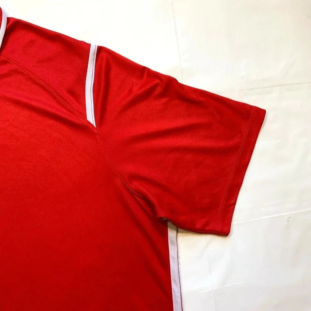 Nike Dri-Fit Polo Shirt Mens XL Golf‎ Short Sleeve Athletic Swoosh Active Red